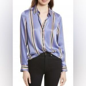 Equipment Multicolor Striped Satin Shirt